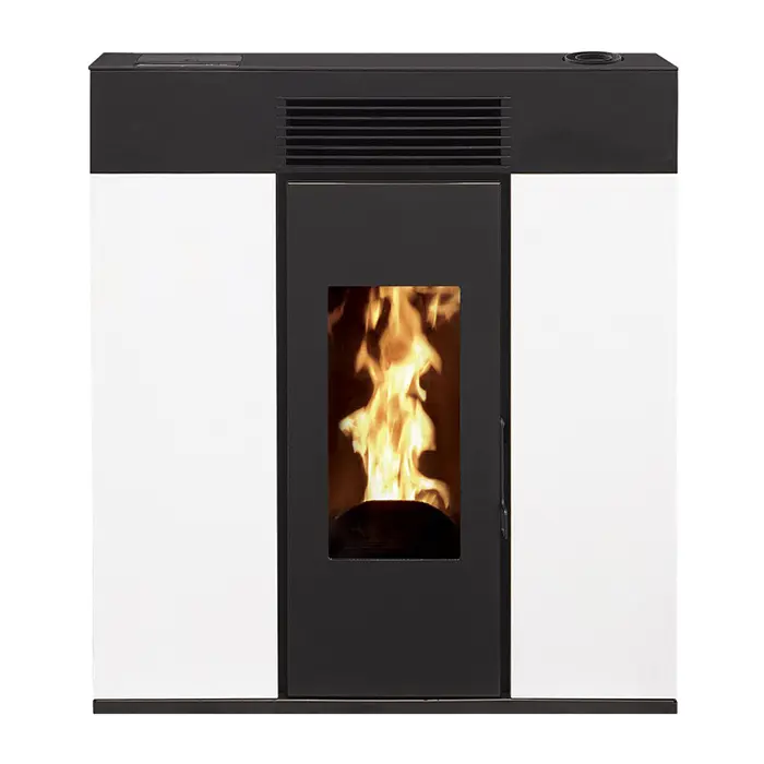 Photo Poêle à granule étanche gamme Premium Interstoves Elisa 10C Kw marron et noir