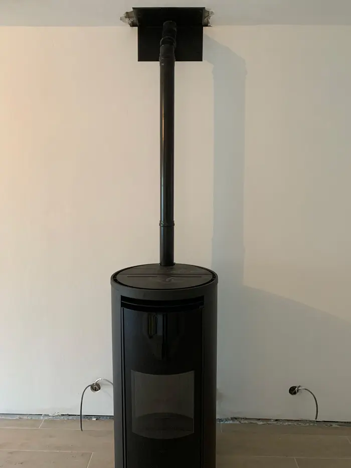Photo Poêle rond noir